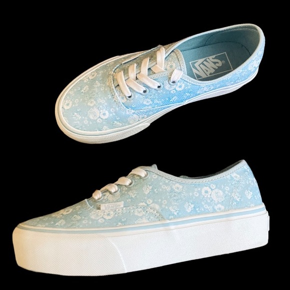 Vans Shoes - Like New Vans Tonal Floral Authentic Platform